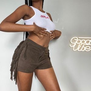 Velvet Fringe Shorts